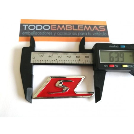 Emblema Trasero S Fondo Rojo AMG MERCEDES