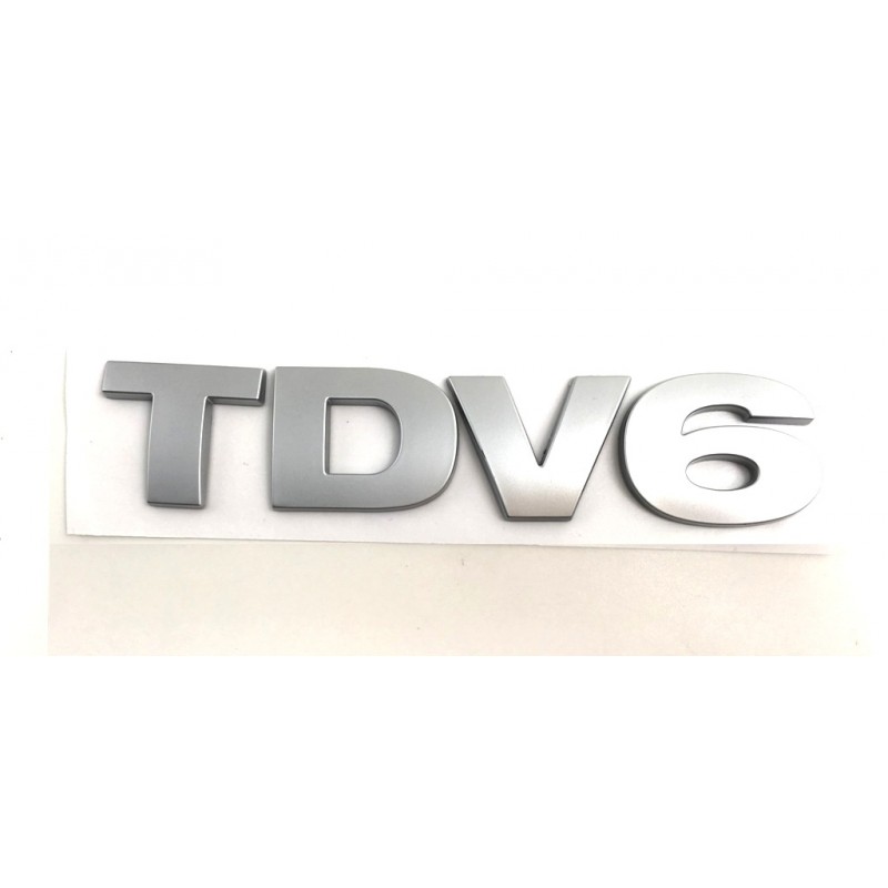 EMBLEMA LATERAL TDV6 de LAND ROVER PLATA MATE