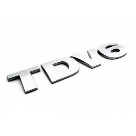 EMBLEMA LATERAL TDV6 de LAND ROVER PLATA MATE