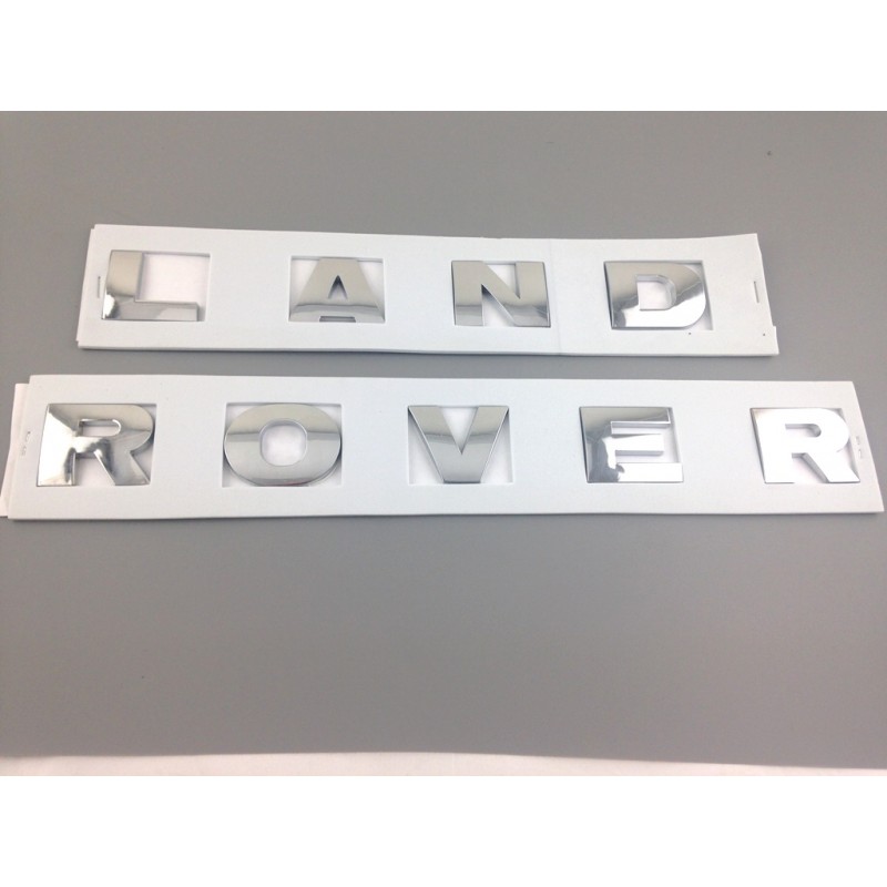 Emblema Delantero o Trasero Letras LAND ROVER Cromadas