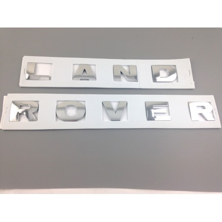Emblema Delantero o Trasero Letras LAND ROVER Cromadas