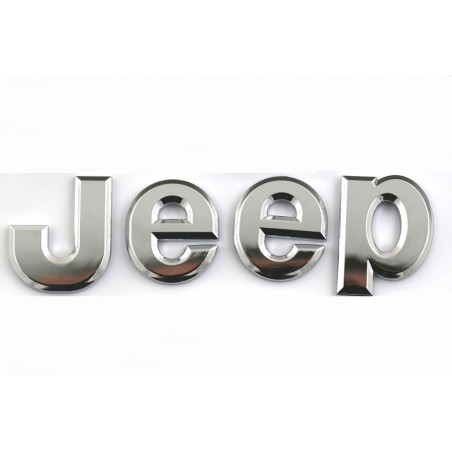 EMBLEMA TRASERO JEEP PLATA CROMADO