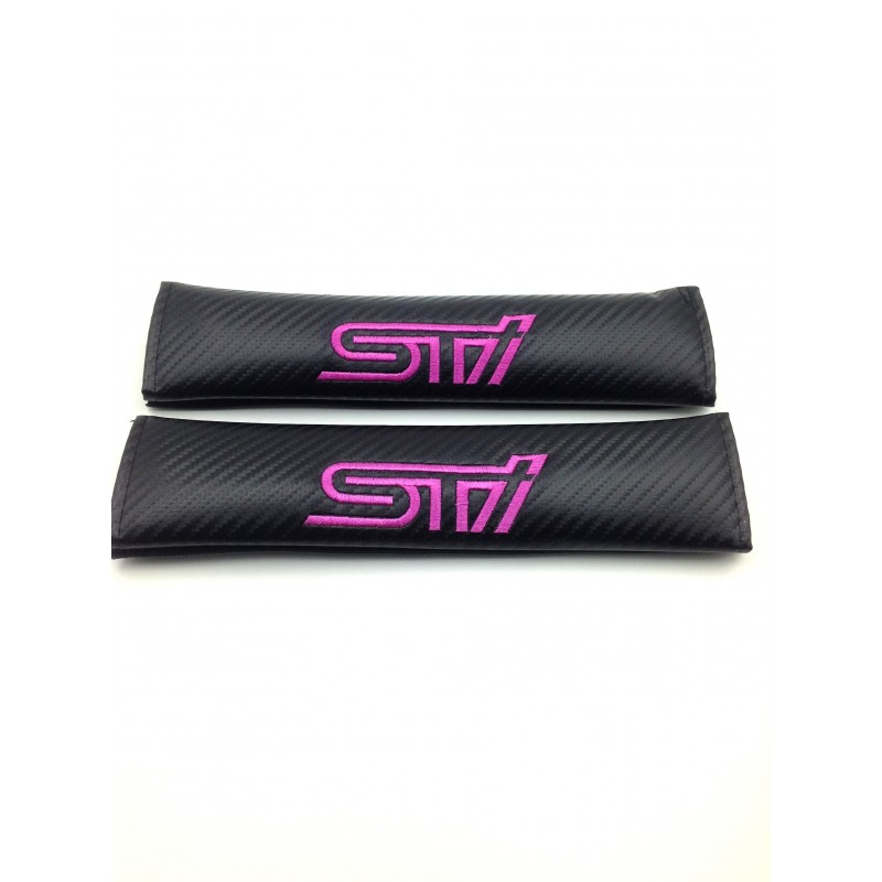 Juego de 2 Cubre cinturones SUBARU STI Carbono