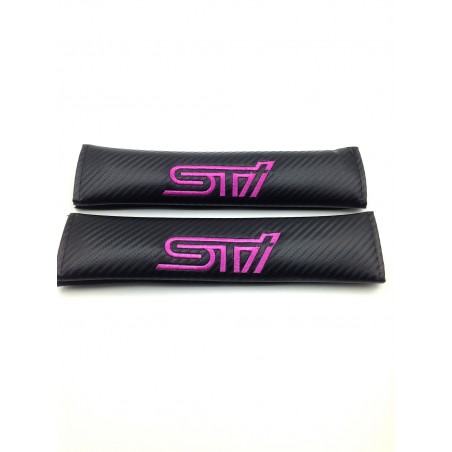 Juego de 2 Cubre cinturones SUBARU STI Carbono