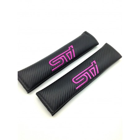 Juego de 2 Cubre cinturones SUBARU STI Carbono