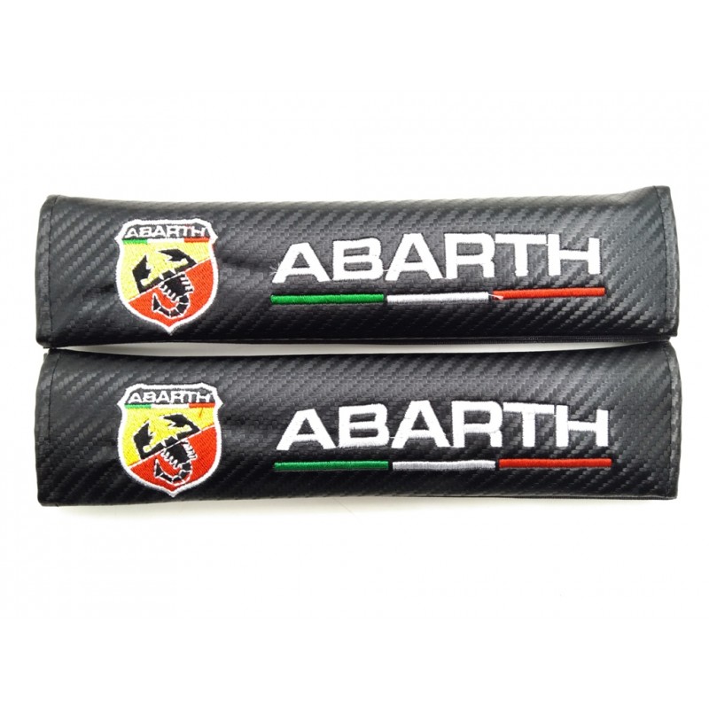 Juego de 2 Cubre cinturones ABARTH Carbono