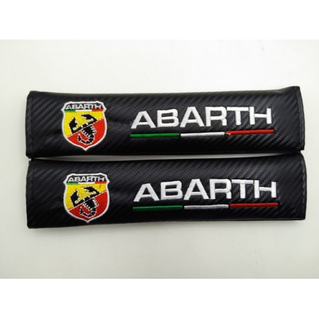 Juego de 2 Cubre cinturones ABARTH Carbono