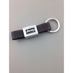 Llavero de cuero con logo jeep Perfecto para regalo!