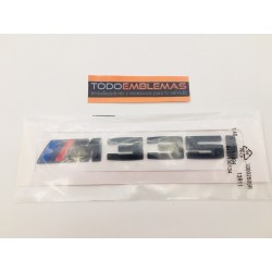 Emblema Trasero BMW M335i Negro