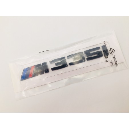 Emblema Trasero BMW M335i Negro