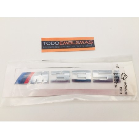 Emblema Trasero BMW M335i Cromado