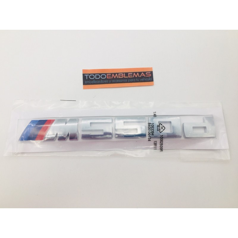 Emblema Trasero Letras BMW M550d Cromadas