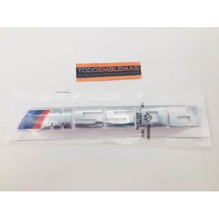 Emblema Trasero Letras BMW M550d Cromadas