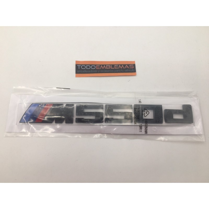 Emblema Trasero Letras BMW M550d Negras