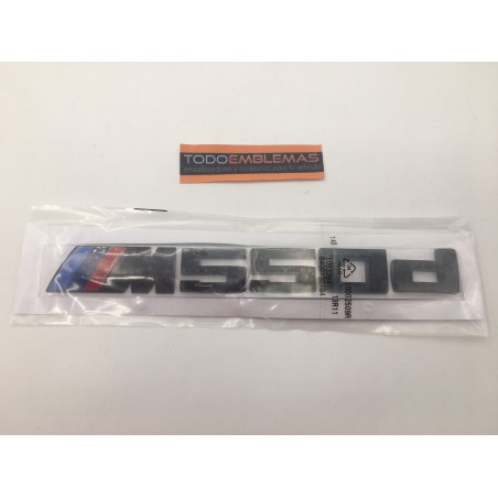 Emblema Trasero Letras BMW M550d Negras