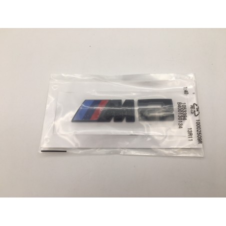 Emblema Trasero BMW M2 Negro 9cm