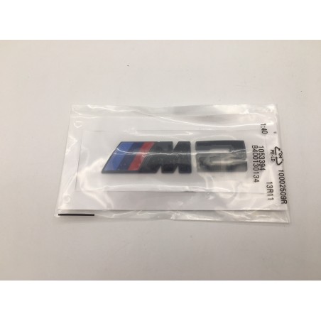 Emblema Trasero BMW M2 Negro