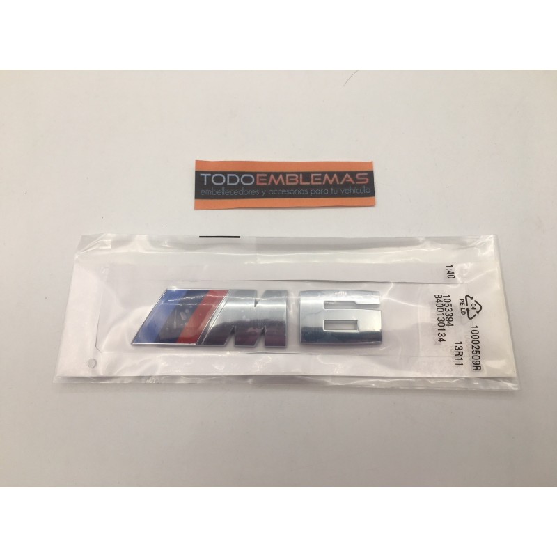 Emblema Trasero BMW M6 Cromado 12CM