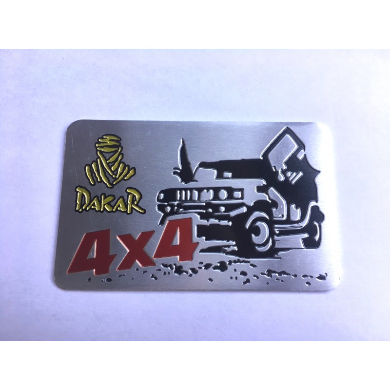 Placa Emblema DAKAR 4x4 8x5cm