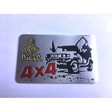 Placa Emblema DAKAR 4x4 8x5cm
