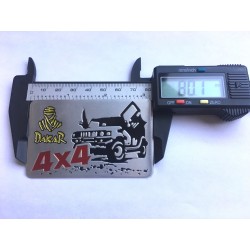Placa Emblema DAKAR 4x4 8x5cm