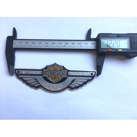 Placa Emblema HARLEY DAVIDSON 100 Aniversario 120x45mm