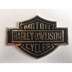 PLACA EMBLEMA HARLEY DAVIDSON ORO 57 x 45mm