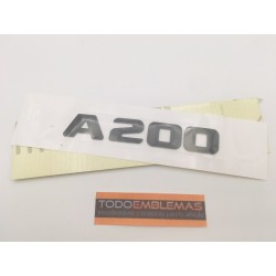 EMBLEMA LETRAS MERCEDES BENZ CLASE A A200 NEGRAS