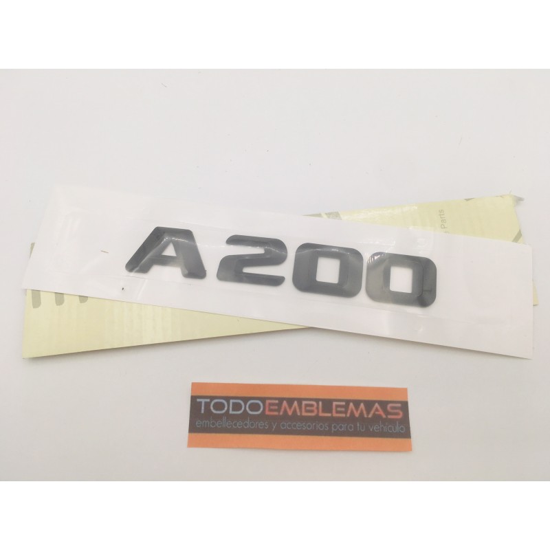EMBLEMA LETRAS MERCEDES BENZ CLASE A A200 NEGRAS