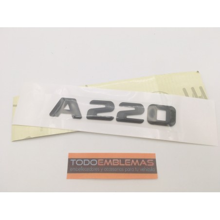 EMBLEMA LETRAS MERCEDES BENZ CLASE A A220 NEGRAS