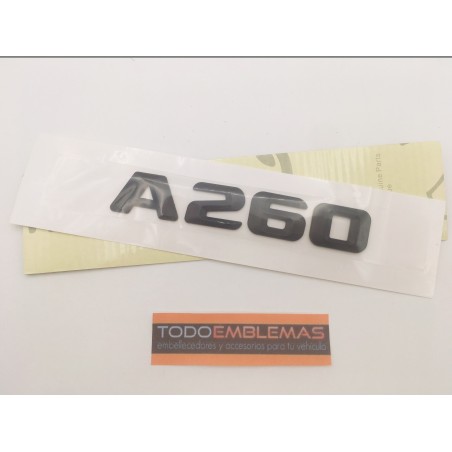 EMBLEMA LETRAS MERCEDES BENZ CLASE A A260 NEGRASs