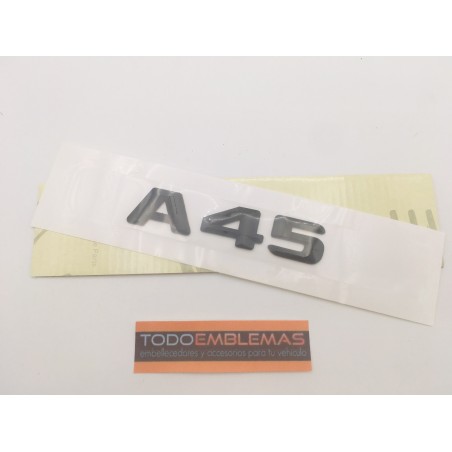 EMBLEMA LETRAS MERCEDES BENZ CLASE A A45 NEGRAS EMBLEMA LETRAS MERCEDES BENZ CLASE A A45 NEGRAS