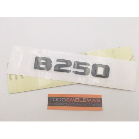 EMBLEMA LETRAS MERCEDES BENZ CLASE B B250 NEGRAS