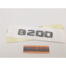 EMBLEMA LETRAS MERCEDES BENZ CLASE B B200 NEGRAS