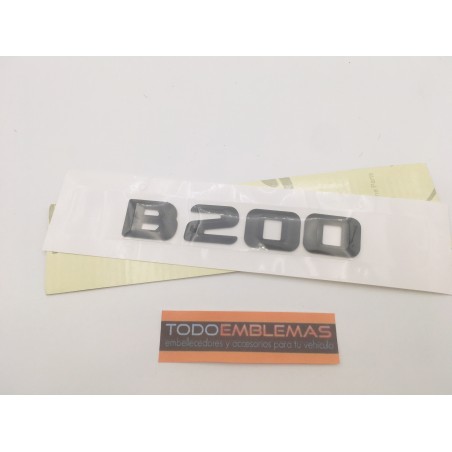 EMBLEMA LETRAS MERCEDES BENZ CLASE B B200 NEGRAS