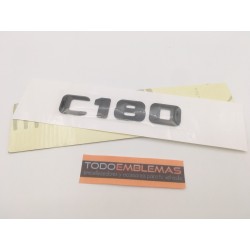 EMBLEMA LETRAS MERCEDES BENZ CLASE C C180 NEGRAS