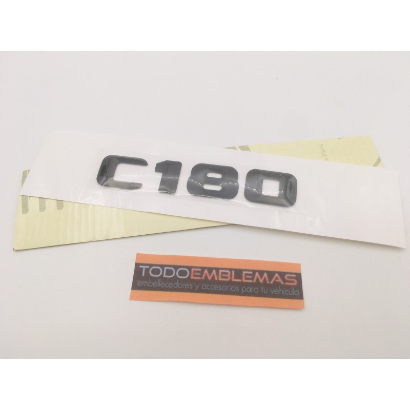 EMBLEMA LETRAS MERCEDES BENZ CLASE C C180 NEGRAS