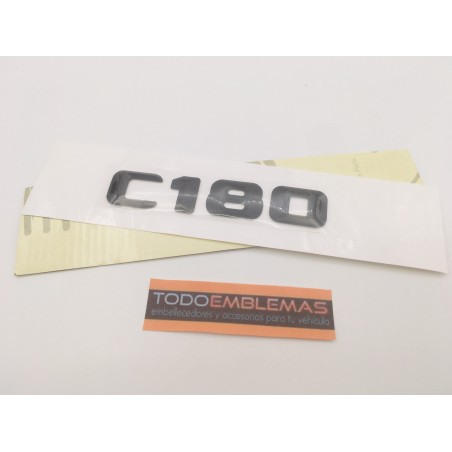 EMBLEMA LETRAS MERCEDES BENZ CLASE C C180 NEGRAS