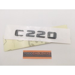 EMBLEMA LETRAS MERCEDES BENZ CLASE C C220 NEGRAS