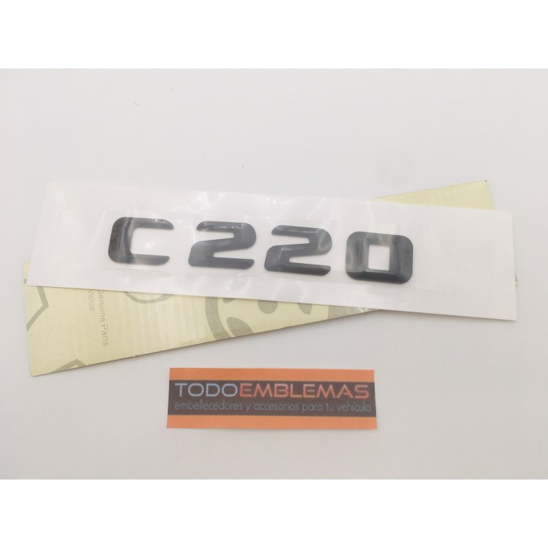 EMBLEMA LETRAS MERCEDES BENZ CLASE C C220 NEGRAS