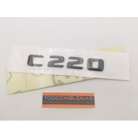 EMBLEMA LETRAS MERCEDES BENZ CLASE C C220 NEGRAS