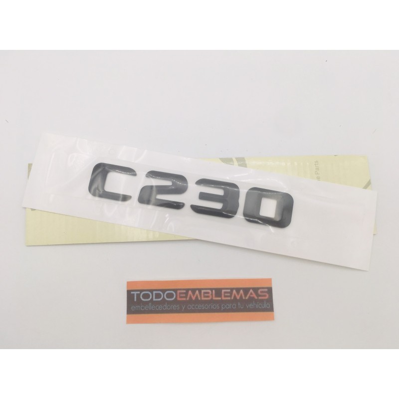 EMBLEMA LETRAS MERCEDES BENZ CLASE C C230 NEGRAS