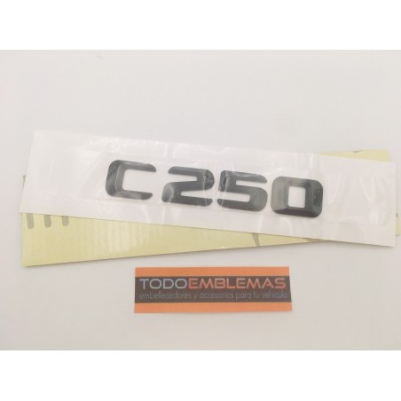 EMBLEMA LETRAS MERCEDES BENZ CLASE C C250 NEGRAS