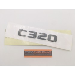 EMBLEMA LETRAS MERCEDES BENZ CLASE C C320 NEGRAS