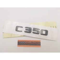 EMBLEMA LETRAS MERCEDES BENZ CLASE C C350 NEGRAS