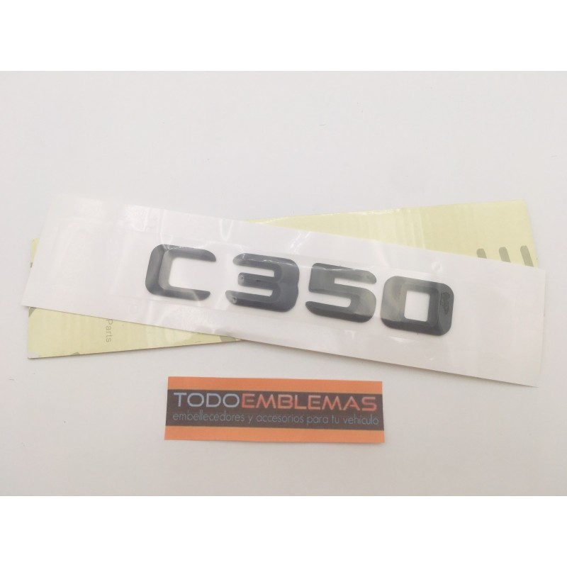 EMBLEMA LETRAS MERCEDES BENZ CLASE C C350 NEGRAS