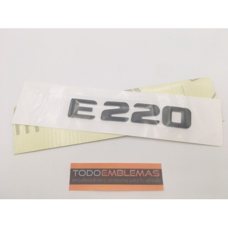 EMBLEMA LETRAS MERCEDES BENZ CLASE E E220 NEGRAS