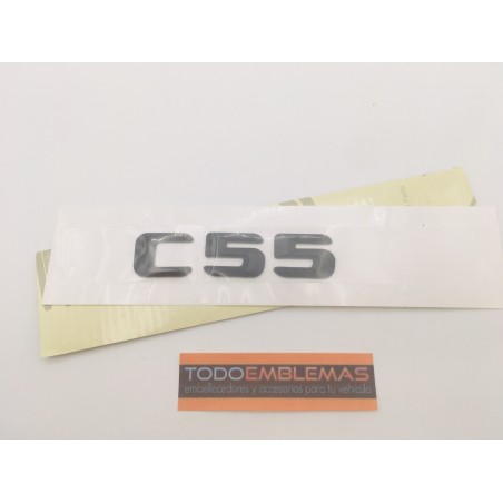 EMBLEMA LETRAS MERCEDES BENZ CLASE C C55 NEGRAS