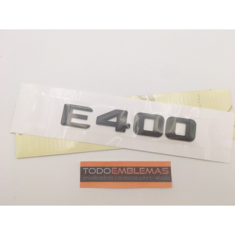 EMBLEMA LETRAS MERCEDES BENZ CLASE E E400 NEGRAS