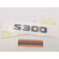 EMBLEMA LETRAS MERCEDES BENZ CLASE S S300 NEGRAS